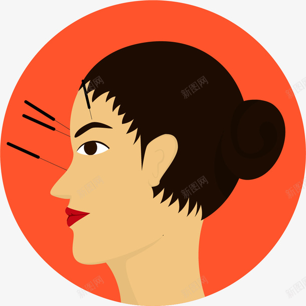 头部卡通针灸png免抠素材_新图网 https://ixintu.com 中医 中国针灸 卡通针灸 头部 矢量针灸 针灸 针灸疗法