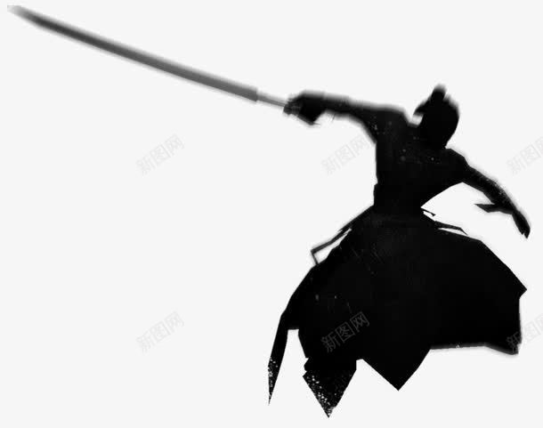 持剑侠士剪影海报背景png免抠素材_新图网 https://ixintu.com 侠士 剪影 持剑 海报 背景