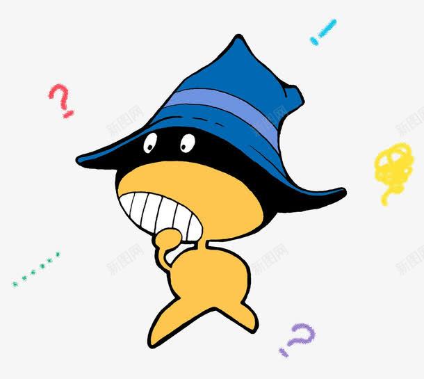 惊吓的卡通人物png免抠素材_新图网 https://ixintu.com 卡通人物 蓝帽子