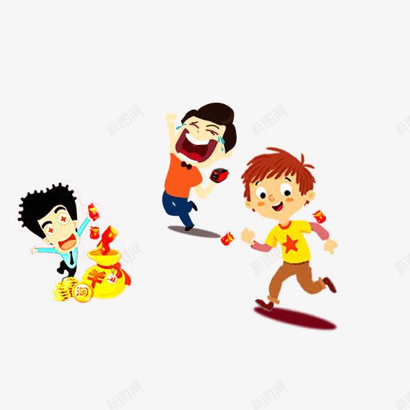 卡通见钱眼开png免抠素材_新图网 https://ixintu.com 人物 卡通 可爱 装饰 诱惑 钱袋