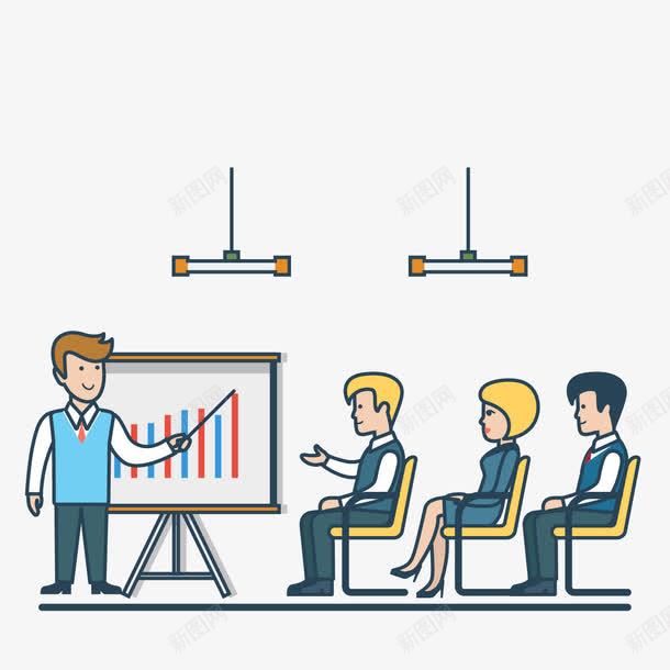 卡通商务工作矢量图eps免抠素材_新图网 https://ixintu.com 卡通人物 商务素材 工作的人 数据 矢量卡通人物 矢量图