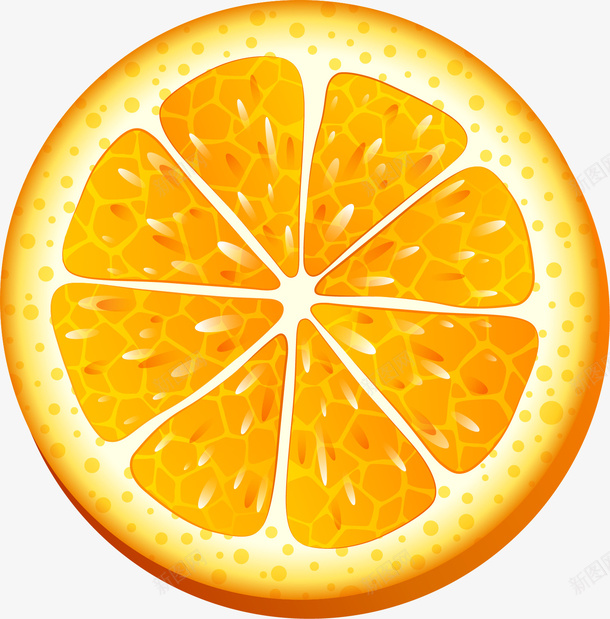 手绘橙子片矢量图ai免抠素材_新图网 https://ixintu.com 手绘橙子 橙子片 橙子素材 水果 矢量图