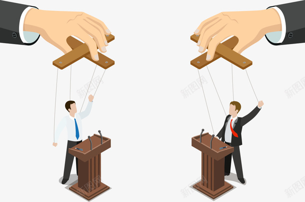 被操纵的人物矢量图ai免抠素材_新图网 https://ixintu.com 人物 人物插画 卡通人物 操纵 矢量人物 矢量图