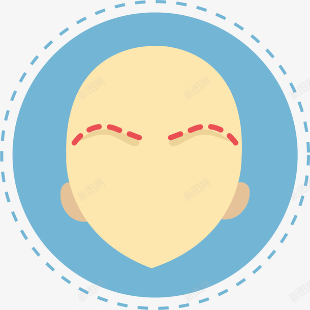 文眉卡通LOGO手术图标png_新图网 https://ixintu.com LOGO 卡通整形 扁平风格 整形 整形手术图标 文眉手术