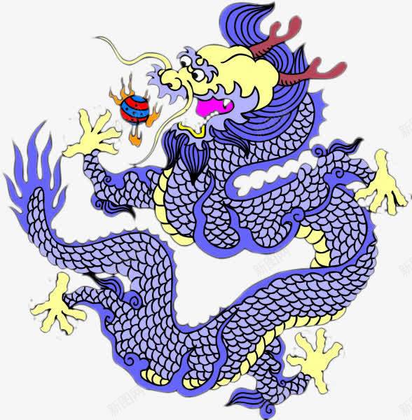紫色的龙纹png免抠素材_新图网 https://ixintu.com 中国龙 龙图案 龙素材 龙纹
