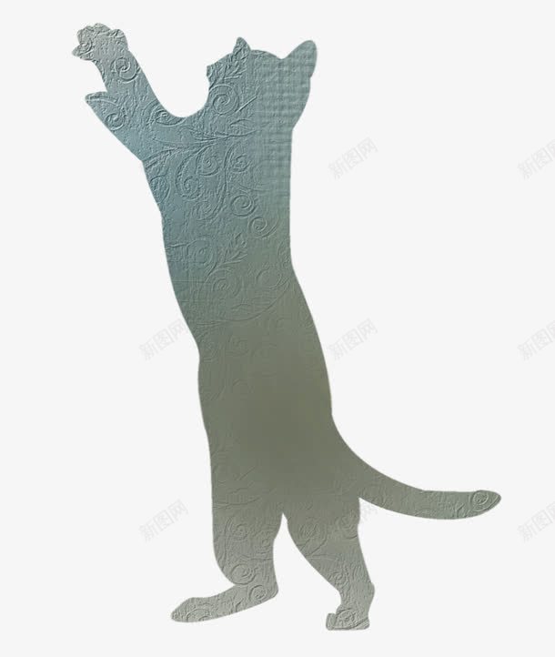 站立的猫png免抠素材_新图网 https://ixintu.com 动物 影子 猫 黑猫
