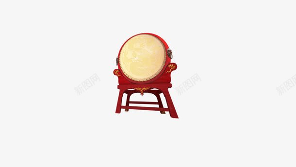 鼓图案png免抠素材_新图网 https://ixintu.com 中国风 大鼓 红色 节日元素 鼓