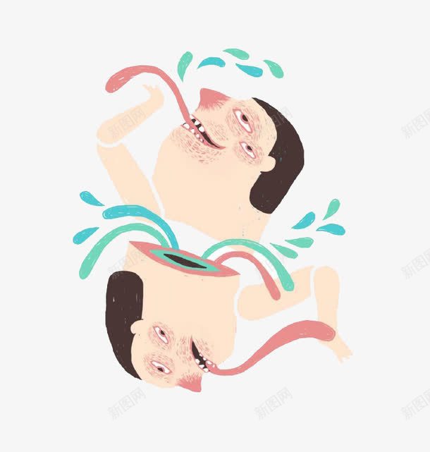 卡通怪物脑袋png免抠素材_新图网 https://ixintu.com 人头 怪物 脑袋 蛇精