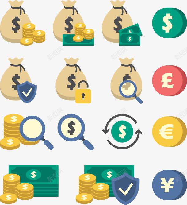金币图标矢量图ai免抠素材_新图网 https://ixintu.com app图标 图标 手机图标 金币 矢量图