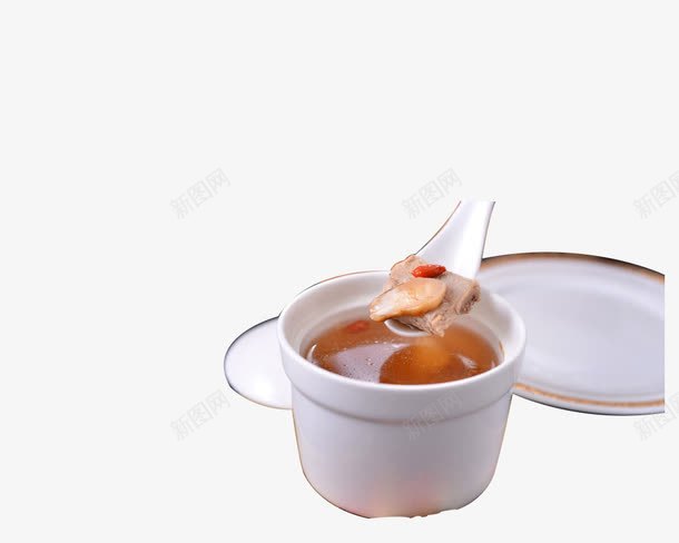 松茸炖排骨png免抠素材_新图网 https://ixintu.com 排骨 松茸 枸杞 药膳