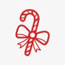 红色手绘圣诞蝴蝶结拐杖png免抠素材_新图网 https://ixintu.com 圣诞 拐杖 红色 蝴蝶结