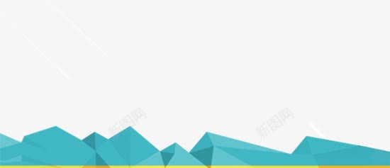 蓝色扁平化图形png免抠素材_新图网 https://ixintu.com 山丘 扁平化图形 蓝色