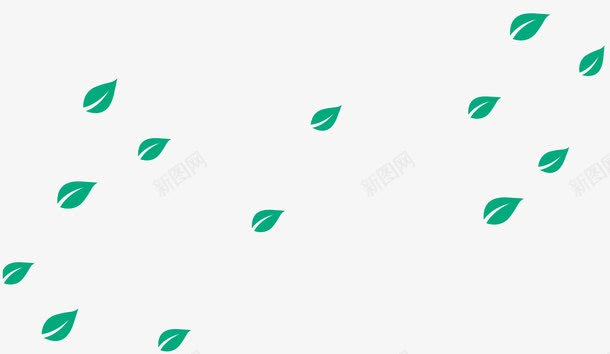 绿色简约树叶漂浮png免抠素材_新图网 https://ixintu.com 免抠PNG 卡通 树叶 漂浮素材 简约 绿色