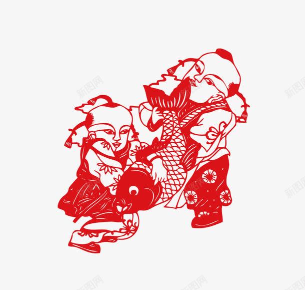 新年剪纸png免抠素材_新图网 https://ixintu.com 习俗 剪纸 新年