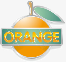 橙子包装标识矢量图素材