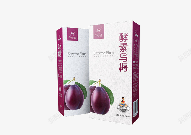 酵素乌梅纸盒包装png免抠素材_新图网 https://ixintu.com 乌梅 减肥食品 品牌 新陈代谢 盒装 酵素梅 食品包装