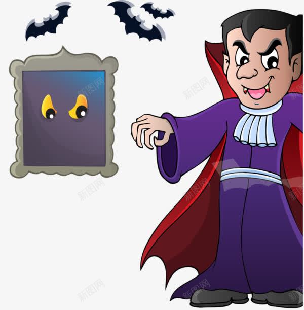 卡通吸血鬼png免抠素材_新图网 https://ixintu.com 卡通 吸血鬼 蝙蝠 魔镜