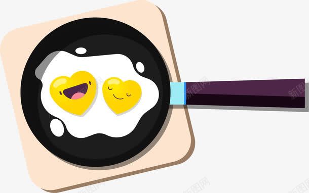 卡通情人节爱心煎蛋png免抠素材_新图网 https://ixintu.com 卡通 心形 情人节 扁平 烹饪 煎蛋 爱心荷包蛋