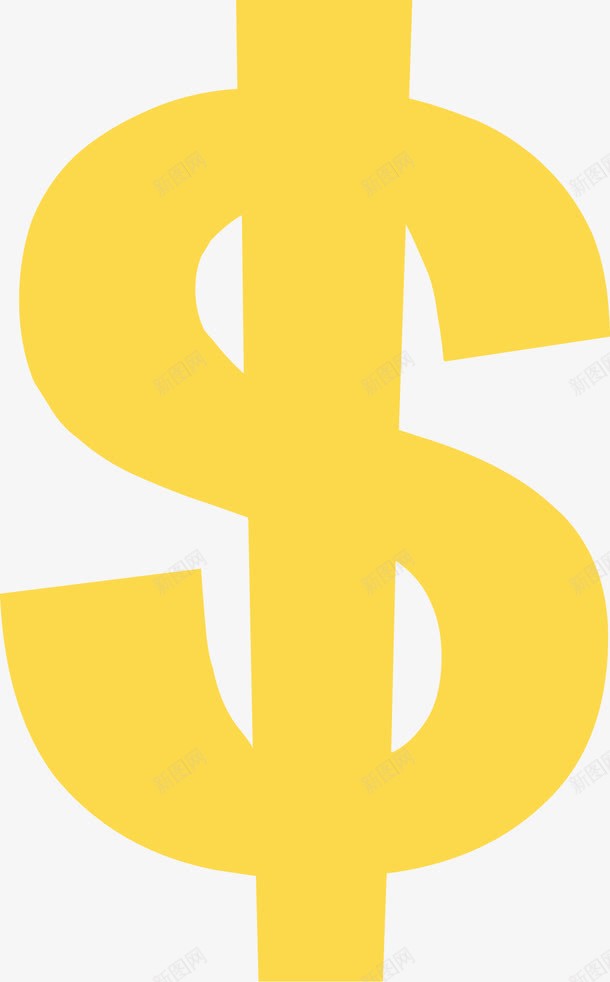 黄色金钱符号png免抠素材_新图网 https://ixintu.com 符号 金钱 黄色