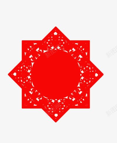 红色中国风剪纸png免抠素材_新图网 https://ixintu.com 中国风 剪纸 喜庆 红色 节日