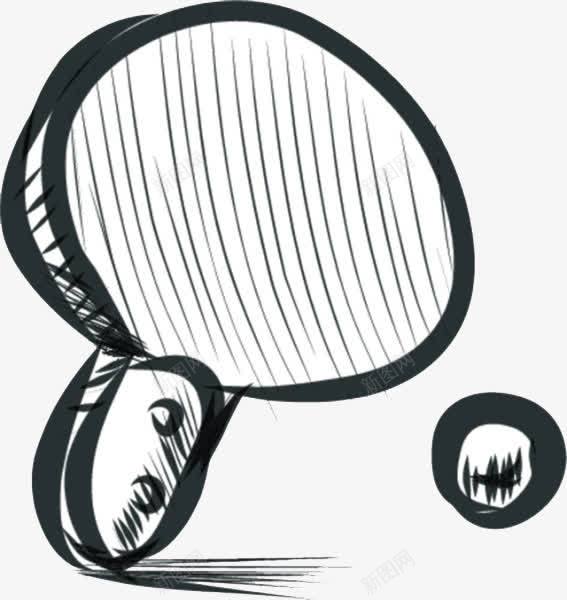 手绘乒乓球拍png免抠素材_新图网 https://ixintu.com 乒乓拍 乒乓球 乒乓球拍 体育运动 工具 手绘 拍子 球拍 装备
