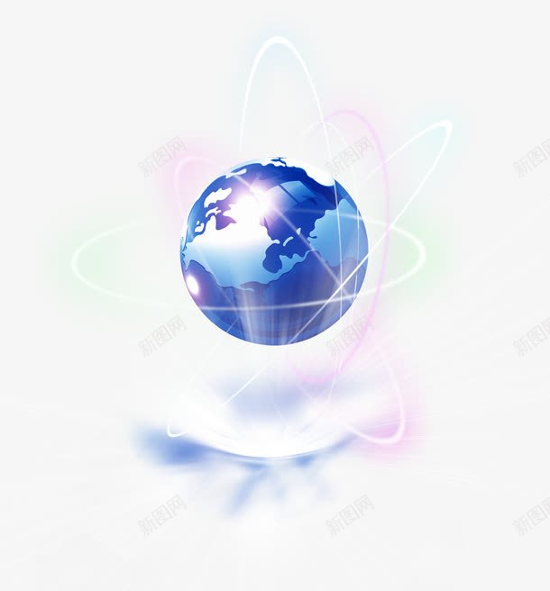 科技地球光效psd免抠素材_新图网 https://ixintu.com 光效 地球 科技