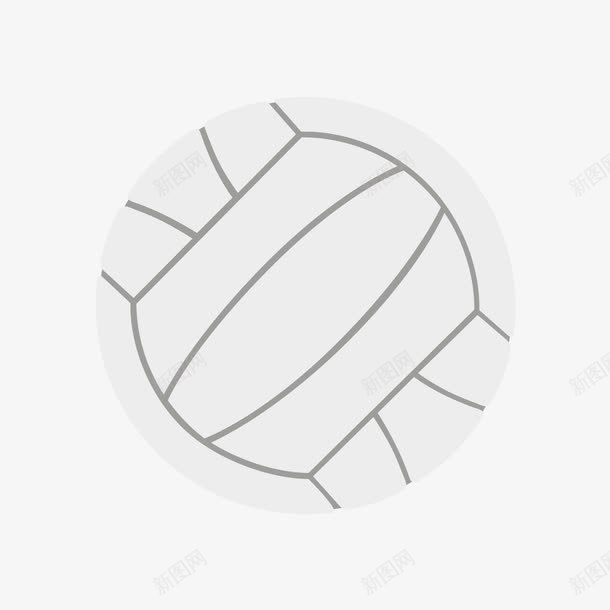 白色排球png免抠素材_新图网 https://ixintu.com 体育 排球 白色