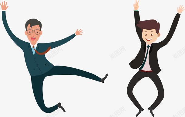 跳跃的男子png免抠素材_新图网 https://ixintu.com 商务 男子 蓝色 跳跃 黑色