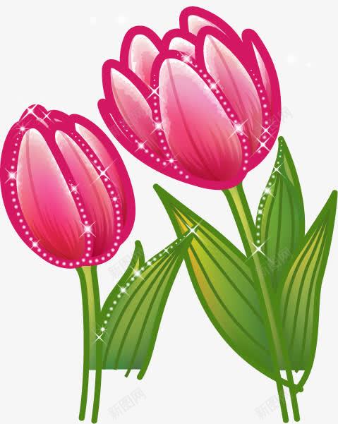 卡通春天精美郁金香花png免抠素材_新图网 https://ixintu.com 卡通 春天 精美 花 郁金香