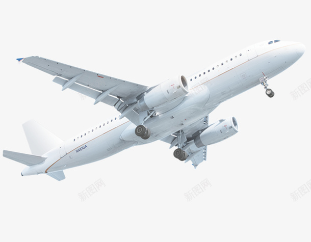 高空中的白色飞机png免抠素材_新图网 https://ixintu.com 白色 白飞机 飞机 高空