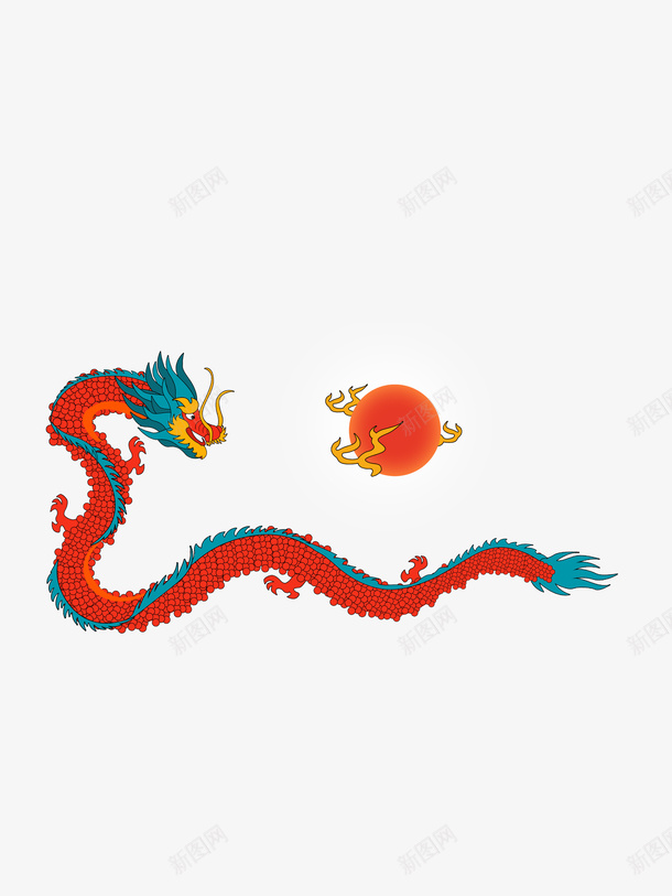 国潮简约大气中国龙psd免抠素材_新图网 https://ixintu.com 中国风 元素设计 唯美国潮 简约大气 龙