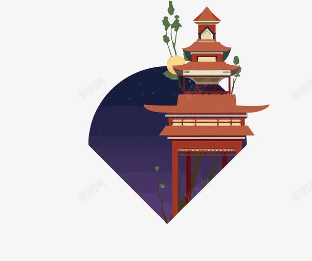 中国风建筑图案png免抠素材_新图网 https://ixintu.com PNG图片 PNG图片素材 PNG素材 PNG素材免费下载 中国风 建筑 扇形