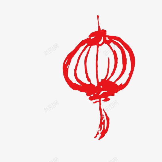 新年手绘灯笼png免抠素材_新图网 https://ixintu.com 手绘 新年 灯笼