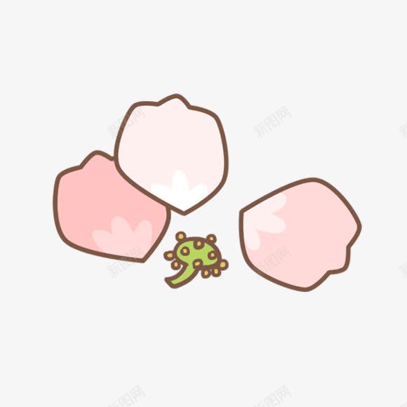 玫瑰花瓣手绘风格png免抠素材_新图网 https://ixintu.com 玫瑰 花瓣 风格