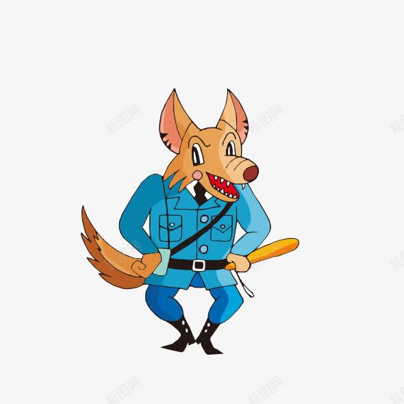 保安狼先生png免抠素材_新图网 https://ixintu.com 保安 卡通 图案 狼先生