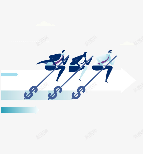 商务卡通上班族矢量图eps免抠素材_新图网 https://ixintu.com 上班族素材 卡通上班族 商务上班族 矢量上班族 矢量图