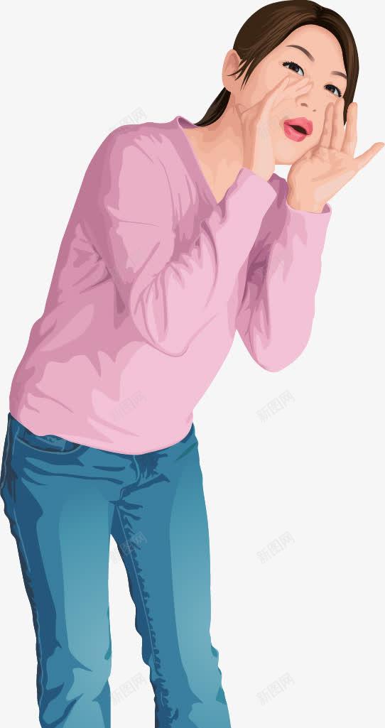 女性彩绘呐喊的人png免抠素材_新图网 https://ixintu.com 呐喊 呐喊的人 女性 彩绘