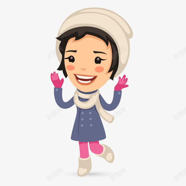 穿冬装的女人png免抠素材_新图网 https://ixintu.com PNG图形 PNG装饰 人物 卡通 女人 装饰