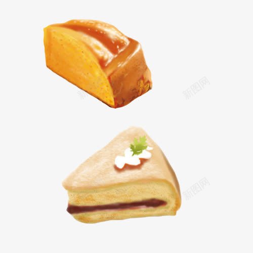 法式小面包手绘画片png免抠素材_新图网 https://ixintu.com 夹心面包 小面包 手绘美食 白色 面包 黄色