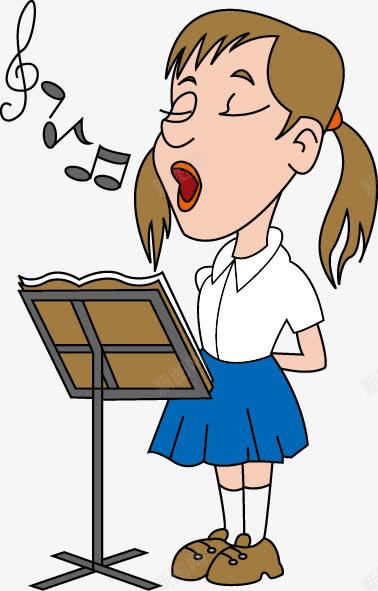 手绘女孩曲谱歌唱图案png免抠素材_新图网 https://ixintu.com 图案 女孩 手绘 曲谱 歌唱