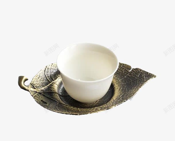 白瓷茶杯杯托套装png免抠素材_新图网 https://ixintu.com 产品实物 套装 日用百货