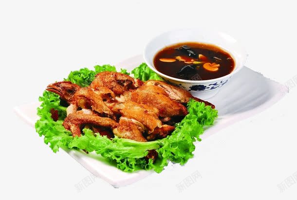 长方形盘子里的烧鸡png免抠素材_新图网 https://ixintu.com 产品实物 公鸡 各种方盘子 盘子 长方形 鸡肉