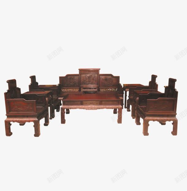 红木桌椅png免抠素材_新图网 https://ixintu.com 工艺品 红木 红木工艺 红木素材