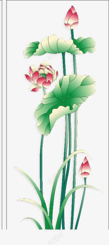 中国风荷花png免抠素材_新图网 https://ixintu.com 中国风 传统荷花 手绘荷花 荷花