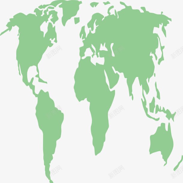 大洲地图矢量图ai免抠素材_新图网 https://ixintu.com 地图 扁平化 旅游 矢量图