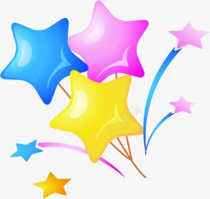 手绘卡通彩色星星png免抠素材_新图网 https://ixintu.com 卡通 彩色 星星