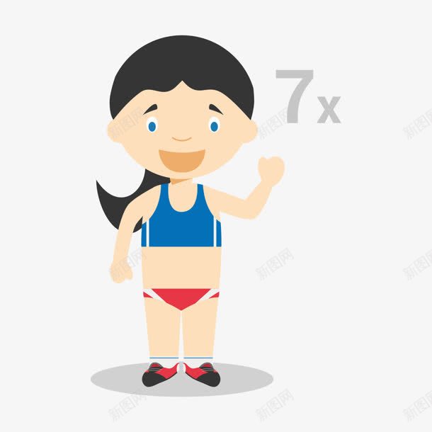 举重扁平人物png免抠素材_新图网 https://ixintu.com 举重 人物 扁平