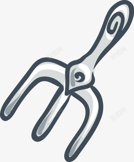 叉子png免抠素材_新图网 https://ixintu.com 三叉 带柄 灰白