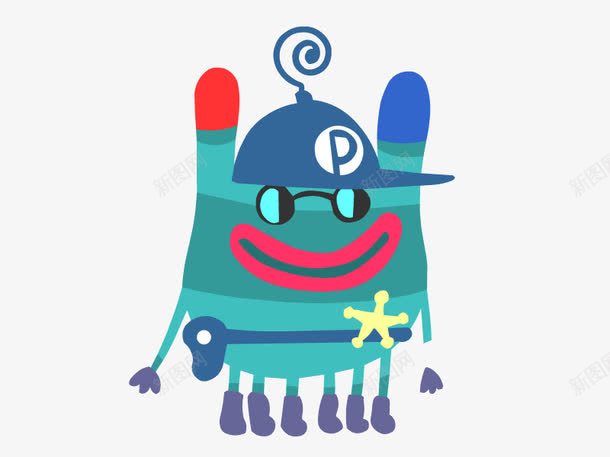 大嘴多条腿创意小人矢量图ai免抠素材_新图网 https://ixintu.com 创意 卡通 小人 矢量素材 矢量图