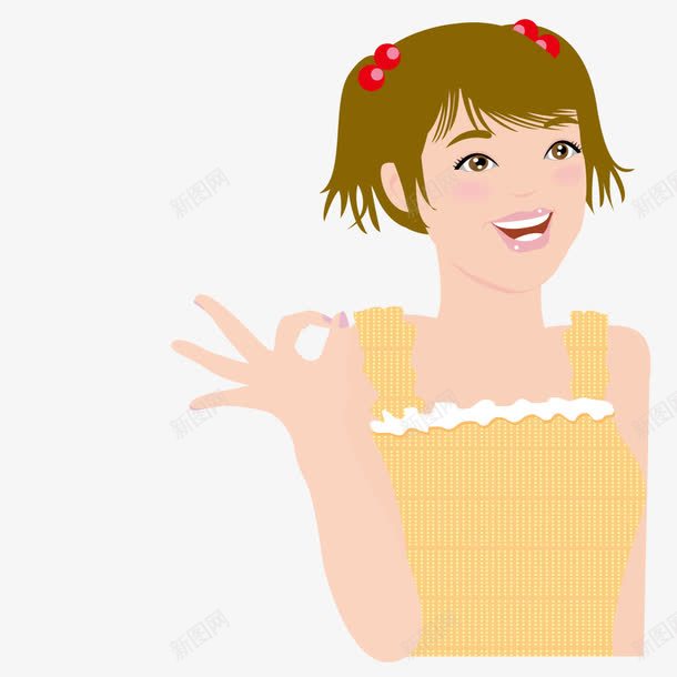 做ok手势的女孩png免抠素材_新图网 https://ixintu.com ok手势 女孩 手势